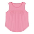 thumbnail image 4 of Gyujnb Girls Casual Sleeveless Solid Color Tank Top for Everyday Wear School and Outdoor Activities Stretchy Round Neck Tee for Kids,Size:4-5 Years, 4 of 6