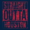 thumbnail image 2 of Straight Outta Houston - Adult Unisex Hoodie - X-Large - Navy W/Red Print, 2 of 6