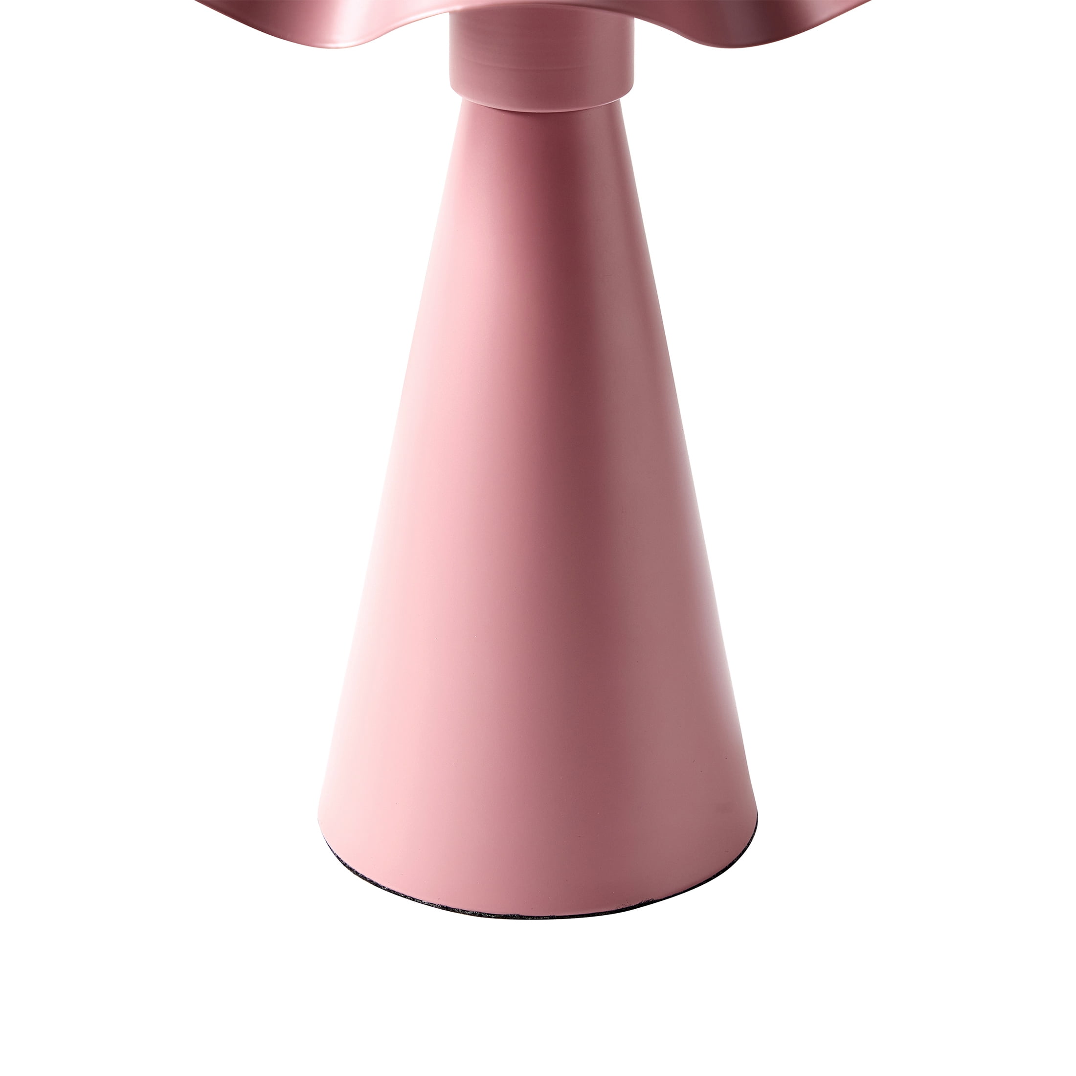 Beautiful 14" Rose Pink Ruffled Enamel Table Lamp by Drew Barrymore