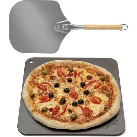 

Pizza Steel PRO by LATSKGN | XL (1/4 Thick) Square Conductive Metal Baking Sheet for Cooking Pizzas in Oven and BBQ | Bake and Grill Bread and Calzone