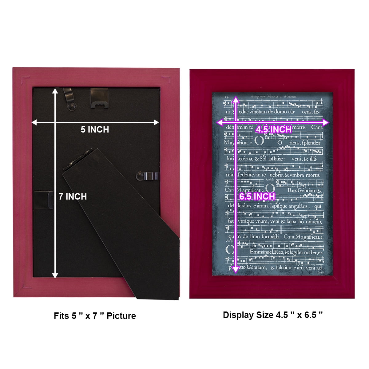 Graphic Songbook IV -Framed Print w/glass-Cherry Red