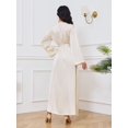 thumbnail image 3 of Women's Fashion Beaded Dress Elegant Robe (White,XL), 3 of 5