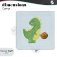 thumbnail image 4 of Stupell Industries Contemporary Baby Dino & Basketball Canvas Art, 17 x 17, by Lucille Price, 4 of 8