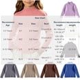thumbnail image 3 of BRGZLK Girls Mock Neck Sweater Tops Fall Winter Sweet Cute Solid Color Ribbed Knit Long Sleeve Stretch Fit Inner Layer Tees for Outings, Kids Clothes Khaki 3-6 Years, 3 of 7