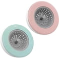 thumbnail image 1 of 2 Pack Kitchen Sink Drain Strainer, Silicone Food Sink Strainer, Drain Cover Kitchen Sink Basket for Kitchen Sink (Pink+Green), 1 of 5