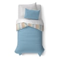 thumbnail image 5 of Mainstays Kids Reversible Comforter Set with Sheets, Vintage Stripe, Twin, 5 Pieces, 5 of 10