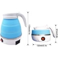 thumbnail image 4 of Hervidor plegable, hervidor de camping Hervidor de agua Hervidor de silicona plegable Hervidor de viaje con fondo de acero inoxidable 0,6 litros Ideal para camping o viajes en moto (azul claro) Xemadio LKX-0891, 4 of 7
