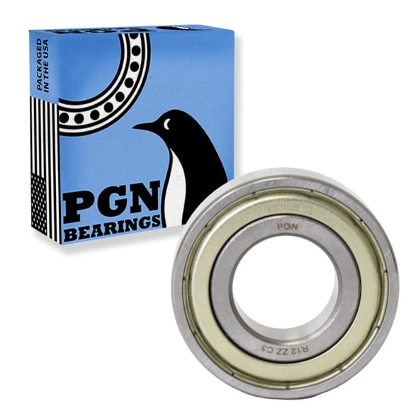 PGN (10 Pack) Roulement R12-ZZ - Acier Chromé Lubrifié Roulement à Billes Scellé - 3/4 Pouces x1-5/8 x7/16 Bearings avec Bouclier en Métal et Support à Haut RPM