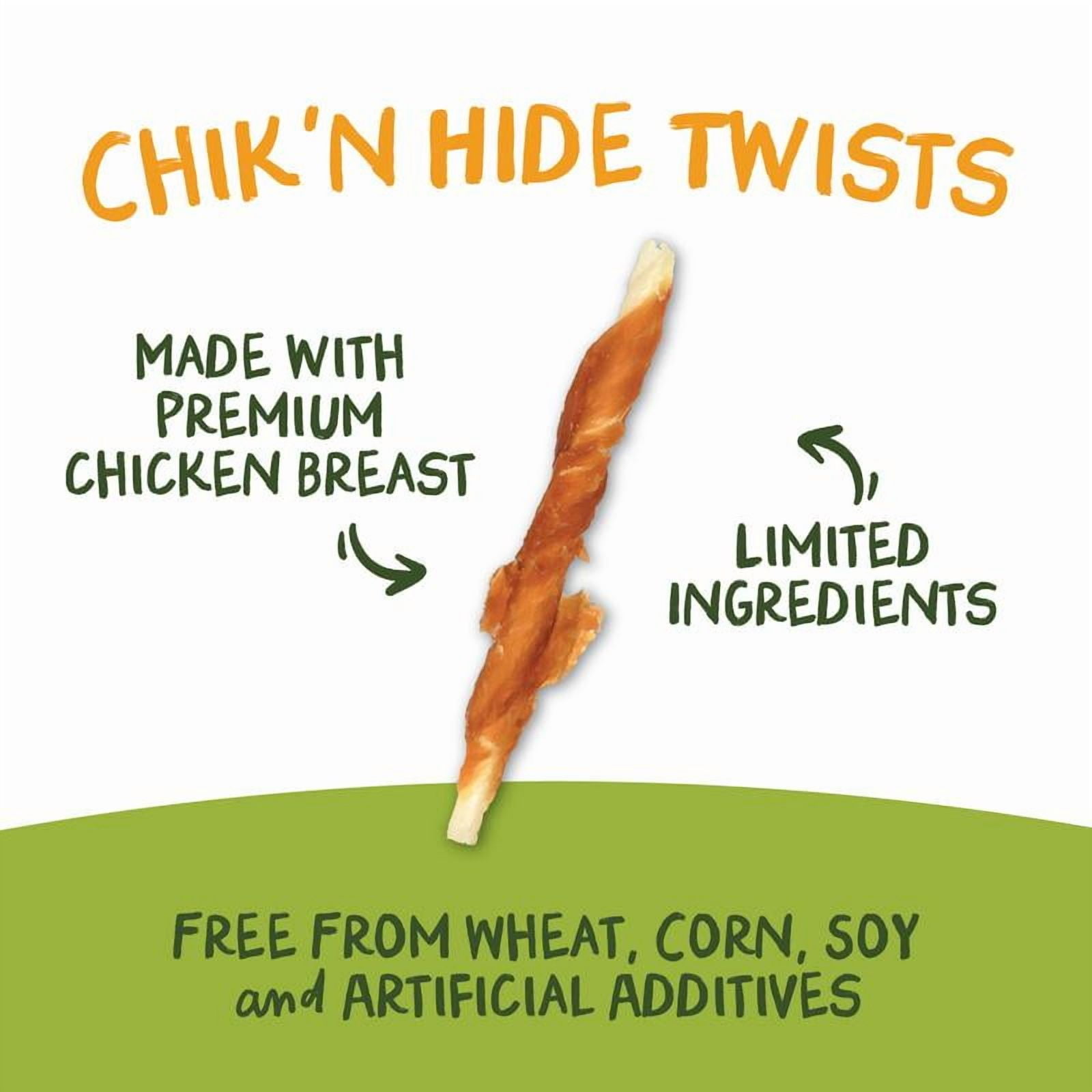 Pet 'n Shape Hide Twists – Chicken Wrapped Rawhide Dog Treats - Small Twist - 2 Pounds