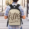 thumbnail image 5 of Pofeuu Coffee Time (2) Print Travel Laptop Backpack, 17 inch Business Flight Carry on Backpack, Computer Backpack for Men Women,College School Bag-One Size, 5 of 6