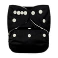 thumbnail image 4 of Pañal Reutilizable,Pañales de tela para bebé ajustables lavables,Pañales de natación reutilizables para bebés recién nacidos,Bolsillo Pañales De Tela Cubre Pañales Incerts,Pañal Negro, 4 of 10