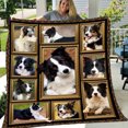 thumbnail image 2 of Couverture Chien Mignon, Border Collie Bébé Rigolot Te Regardant Couverture en Polaire, 2 of 5