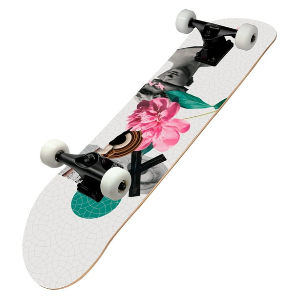 Patineta Profesional de Madera MUSA Modelo Musa Blanco 31 x