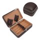 thumbnail image 4 of Caja Humidificadora De Cigarros, Caja De Soporte Para Cigarros Respetuosa Con El Medio Ambiente, Forro De Cuero De Cedro, Portátil Para Viajes Para 4 Unidades ANGGREK Leather Cigar Humidor, 4 of 8