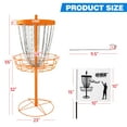 thumbnail image 3 of GSE Games & Sports Expert 24 Chains Deluxe Disc Golf Targets Basket. Metal Flying Disc Golf Practice Basket for Outdoor Backyard, Schoolyard and Basketball Gym - Orange, 3 of 8