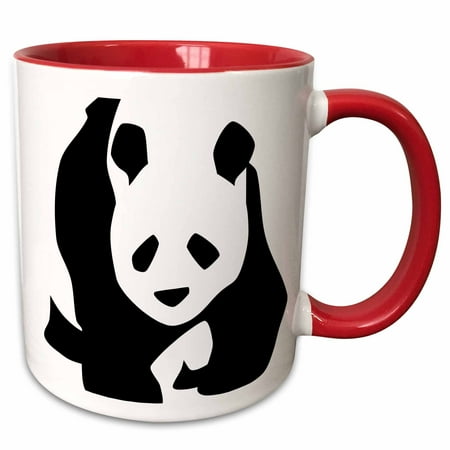 

3dRose Panda Bear - Animals - Cute Art - Two Tone Red Mug 11-ounce