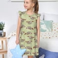 thumbnail image 4 of Fotbe Twig Sloth Vestido de Dormir para Niñas de 3 a 10 Años, Mangas Cortas, Estilo Princesa, Pijama Camisón con Mangas Voladas-XX-Large, 4 of 6