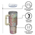 thumbnail image 4 of OBREWU Pioneer Flower Tumbler with Handle and Lid,40oz Pioneer Flower Double Wall Vacuum Insulated Tumbler,Pioneer Flower Cups Gift for Women and Men, 4 of 7