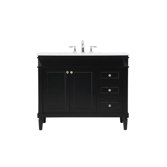 42 in. Bennett Single Bathroom Vanity, Black