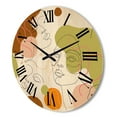 thumbnail image 3 of Designart 'One Line Portrait of Afro American Women VII' Modern Wood Wall Clock, 3 of 5