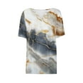 thumbnail image 7 of JTZGDY Cute Marble Pattern Print Shirts for Women Dressy Casual Summer Short Sleeve Button Down Henley Tops Trendy Oversized Tunic Blouses Dark Gray#02 XXXL, 7 of 7