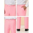 thumbnail image 7 of Unique Bargains Men's Dress Pants Slim Fit Flat Front Chino Business Wedding Suit Pants 36 Pink, 7 of 7