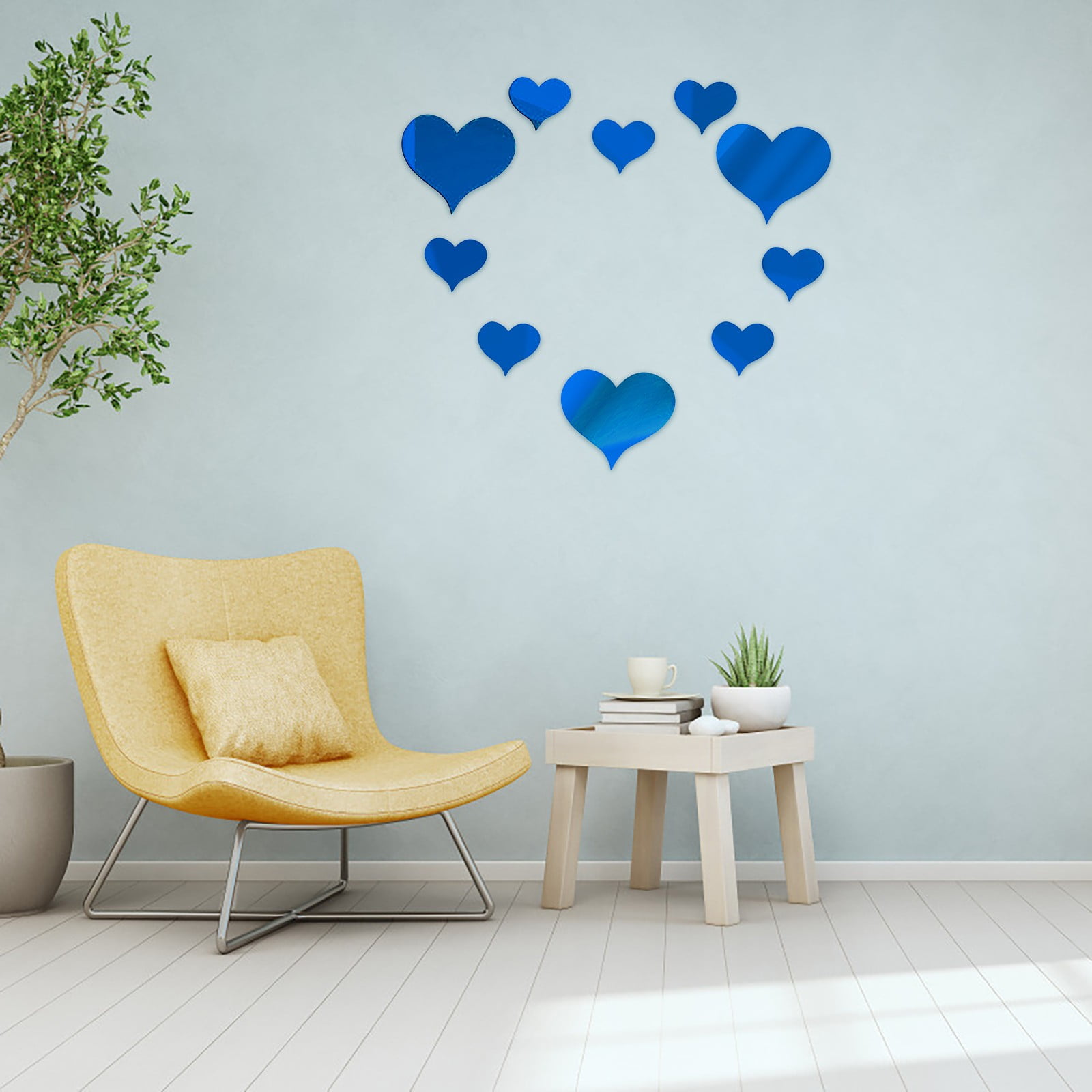 WOXINDA Stickers Decal Room Heart Decor Art Wall Wall Home Kids 3D Mirrors  Love 10pcs Wall Sticker 