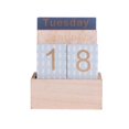 thumbnail image 1 of Vintage Wooden Perpetual Calendar Eternal Block Planner Photography Props Month Week Date Display Home Office Desktop Decoration, Style 4, 1 of 7