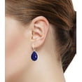 thumbnail image 2 of 925 Sterling Silver Fixed Wire Bazel Earring Natural Lapis Handmade Jewelry, 2 of 4