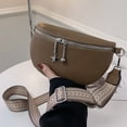 thumbnail image 4 of Bolso De Pecho Moda Ajustable PU Cuero Mujer Bandolera para Viaje Café, 4 of 8