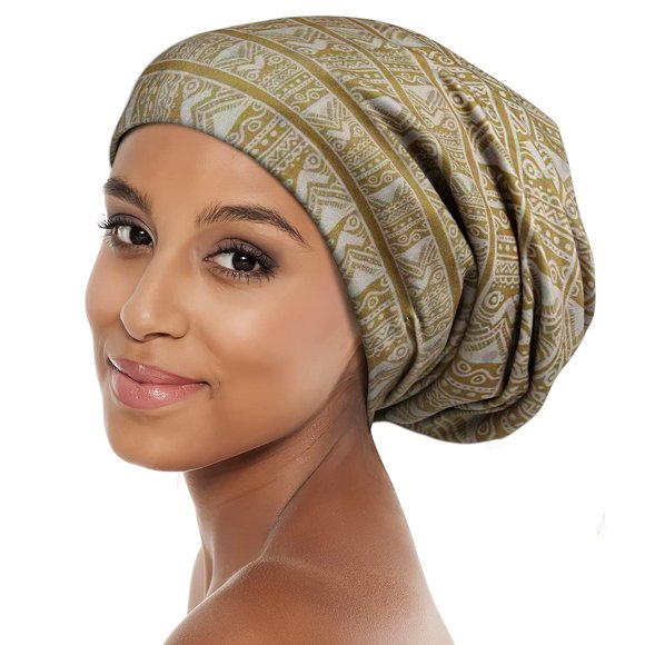 Pañuelo para la cabeza con forro de satén preatado Mujer Sisterlocks Accesorios Marrón