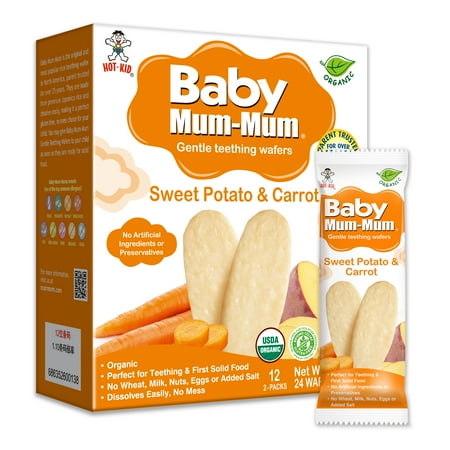 UPC: 0686352600138 | (24 Pack) Mum-Mum Organic Toddler Food  Sweet Potato Carrot Baby Food  2 Packs (8g) Box