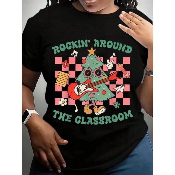Teacher Christmas Rockin' Around The Classroom T-Shirt