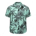 thumbnail image 2 of BUWTTER Mens Shirts Short Sleeve Tropical Button Down Summer Loose Fit Breathable Relaxation Beach Shirt Mint Green XL, 2 of 4