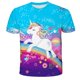 thumbnail image 1 of 2022 Summer New 3D Unicorn Print T Shirts Girls Tops Clothes Kids Cartoon Clothes Casual Comfortable Cute Unicorn Girls T Shirts11T Gong Bohan LED, 1 of 2