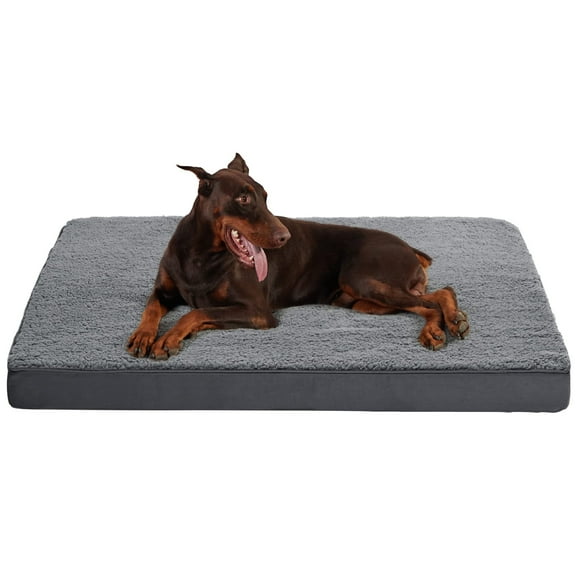 Large Dog Bed with Orthopedic Memory Foam Mattress Edition Pet Bed for Dogs & Cats, Jumbo, 40"x30", Up to 90lbs, Waterproof Liner & Washable Cover