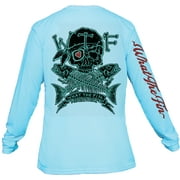 WTF - What The Fin? Long-Sleeve Performance Wicking Shirt - Jolly Fin Pirate