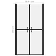 thumbnail image 3 of vidaXL Shower Door Frosted ESG (78-81)x190 cm, 3 of 3