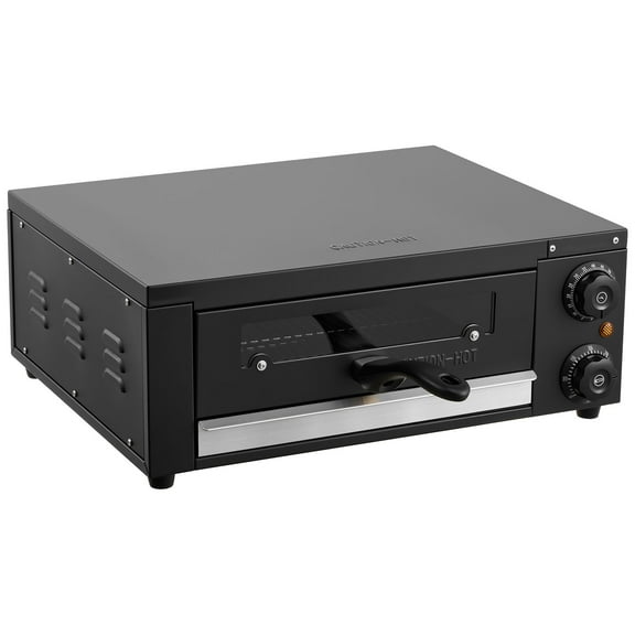 KFFKFF Electric Pizza Oven, 12-inch Countertop Pizza Maker, 77-572°F Temperature Range, 1450W Indoor Oven with Timer & Temperature Control, Dual Heating Tubes, Grill Rack