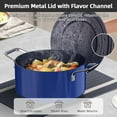 thumbnail image 6 of Nuwave 13pc Lux Pots and Pans Set, Healthy G10 Duralon Ceramic Coating Forged Lightweight Ultra Nonstick Cookware Set, Stay-Cool Handles, Works on All Cooktops & Oven, Blueberry, 6 of 7