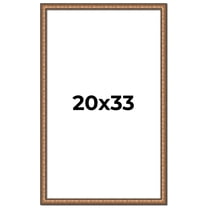 20x33 Frame Gold Real Wood Picture Frame Width 1.25 inches | Interior Frame Depth 0.5 inches |
