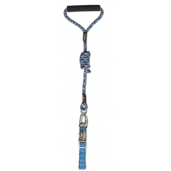 Dura-Tough Easy Tension 3M Reflective Pet Leash & Collar Small - Blue