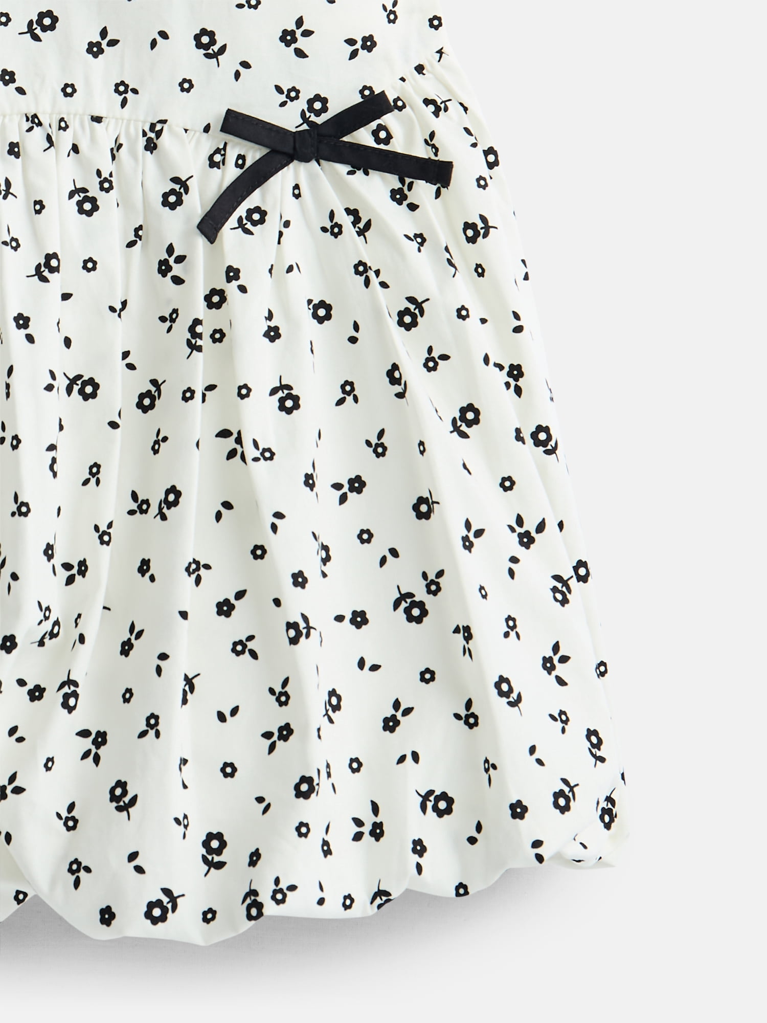 Wonder Nation Toddler Girls' Print Cotton Dress with Bubble Hem, Sizes 12M-5T