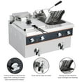 thumbnail image 2 of EDTara 8L+8L Dual Tank Electric Deep Fryer, 3600W Commercial Countertop Fryer with Faucet, Stainless Steel Oil Drain & Timer for Home Kitchen and Restaurant Use, 2 of 6