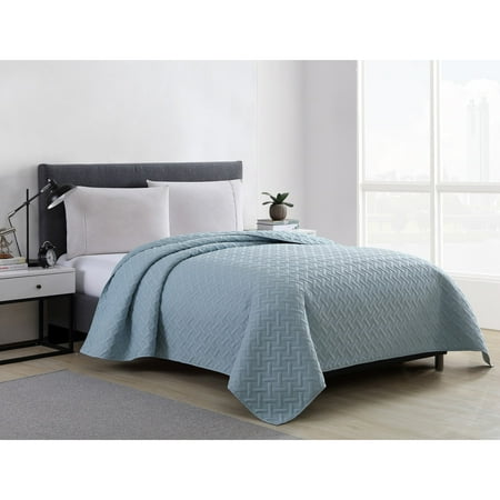 - Mainstays Emma Solid Basket-Weave Quilt, Shams Sold Separately, Multiple Colors and Sizes Available