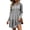 Gray, variant on Women Long Sleeve Hoodie Dress Ruffle Hem Loose Casual Sweatshirt Mini Dresses Fall Winter Loungewear Daily Tunic Dress