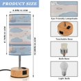 thumbnail image 2 of Touch Control Table Lamp with LED Bulb Bedside Lamp for Bedroom Living Room Cute Cat Pattern, 2 of 8