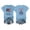 Blue, variant on Short Sleeve T Shirt with Graphic Print and Distressed Denim Shorts Set for Women Casual Crew Neck Top and Shorts Outfit Black L