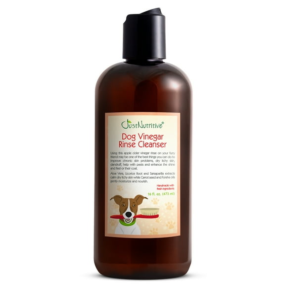 Just Nutritive Vinegar Rinse Cleanser for Dogs, Hot Spot & Itchy Relief, No Sulfate & Parabens, 16oz