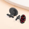 thumbnail image 6 of Cherry Sharp Silver Stainless Steel Shirt Cufflinks for Formal Attire - Ideal for Business Meetings and Weddings, 6 of 6